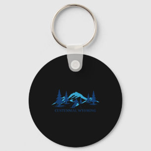 Centennial wyoming ski resort skiing skier key ring