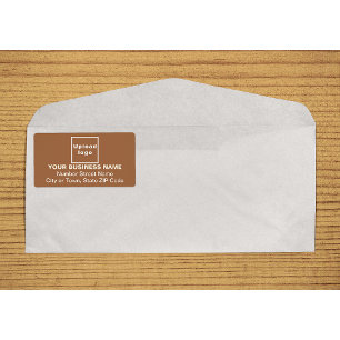 Center Aligned Business Brown Shipping Label