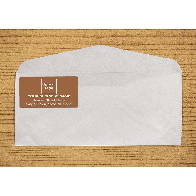 Center Aligned Business Brown Shipping Label (Center aligned business brown shipping label on envelope)