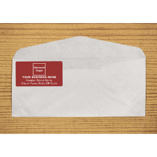 Center Aligned Business Red Shipping Label