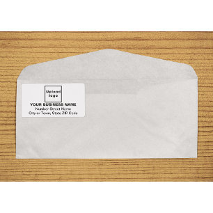 Center Aligned Business White Shipping Label