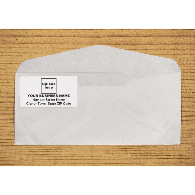 Center Aligned Business White Shipping Label (Center aligned business white shipping label on envelope)