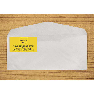 Center Aligned Business Yellow Shipping Label