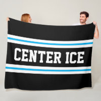 CENTER ICE Azure Blue Black White Racing Stripes