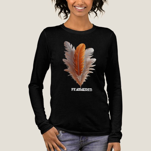 Centered Grace Feathered Balance Quiet Poise Still Tri-Blend Shirt (Front)