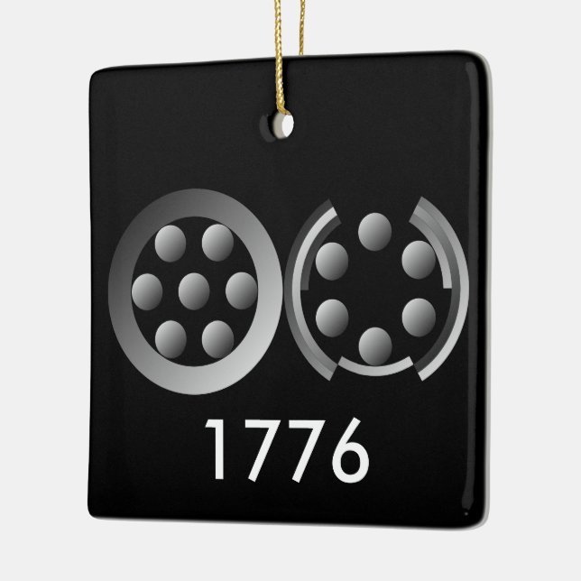 Centesimal 1776 by Kenneth Yoncich Ceramic Tree Decoration (Left)