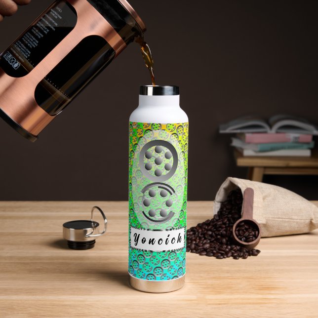 Centesimal 1776 by Kenneth Yoncich Water Bottle (Coffee)