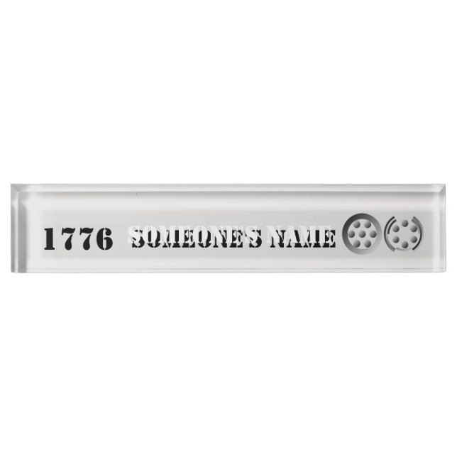 Centesimal 1776 (Minimal) by Kenneth Yoncich Nameplate (Front)