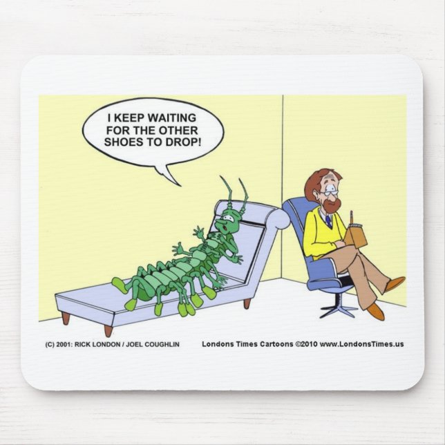 Centipede Psychiatry Funny Cards Mugs & Gifts Mouse Pad (Front)