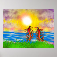 Centipedes fighting at the beach