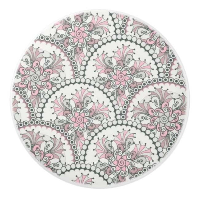 Centle Vintage Pattern Ceramic Knob (Front)