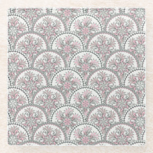 Centle Vintage Pattern Glass Coaster