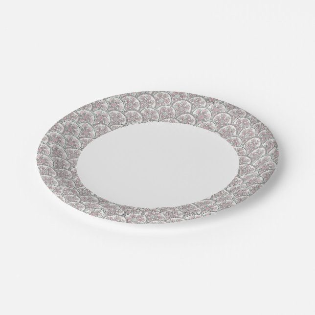 Centle Vintage Pattern Paper Plate (Angled)