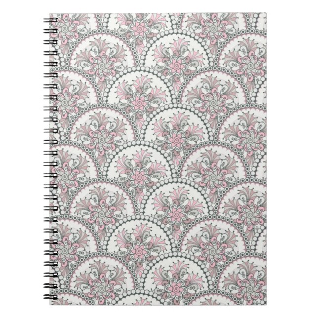 Centle Vintage Pattern Spiral Notebook (Front)