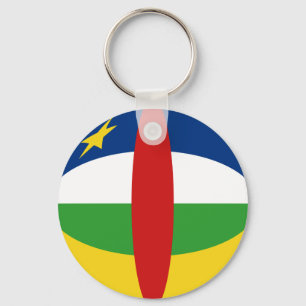 Centrafrique Fisheye Flag Keychain