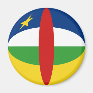 Centrafrique Fisheye Flag Magnet