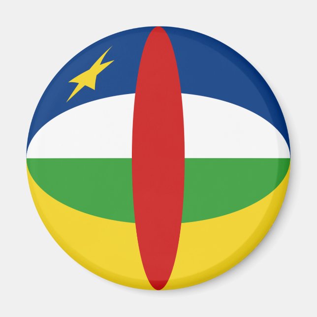 Centrafrique Fisheye Flag Magnet (Front)