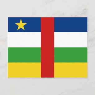Centrafrique Flag Postcard