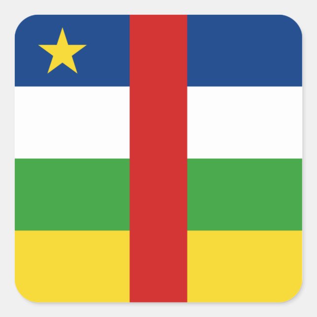 Centrafrique Flag Sticker (Front)