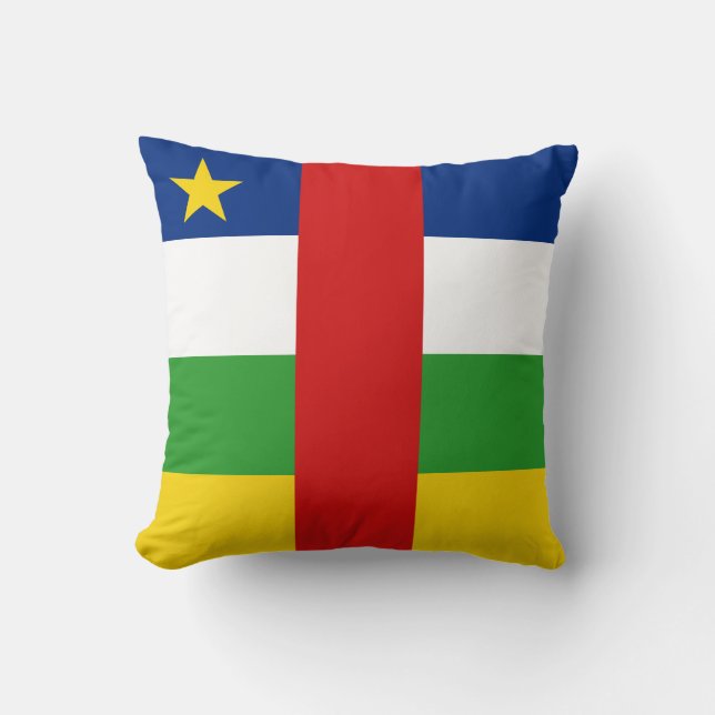 Centrafrique Flag x Flag Pillow (Front)