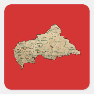 Centrafrique Map Sticker