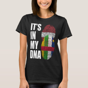 Central African And Latvian Mix DNA Heritage Flag T-Shirt