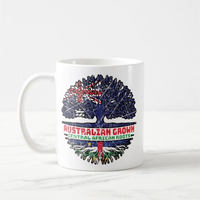 Central African Australia Australian Flag Roots Coffee Mug (Left)
