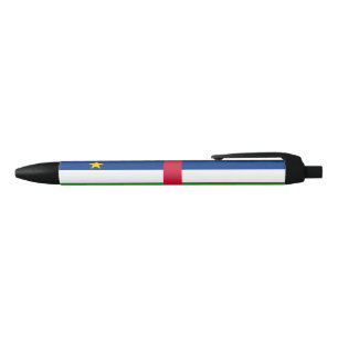 Central African Republic Flag Black Ink Pen