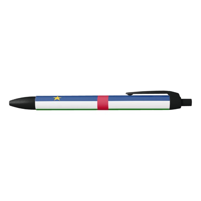 Central African Republic Flag Black Ink Pen (Top)