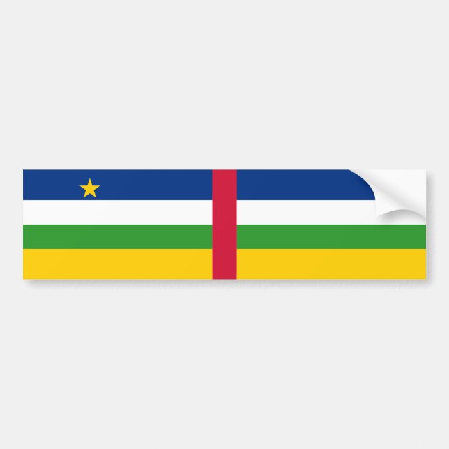 Central African Republic Flag Bumper Sticker (Front)