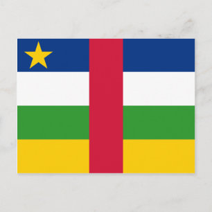 Central African Republic Flag CF Postcard
