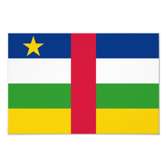 Central African Republic Flag Photo Print (Front)