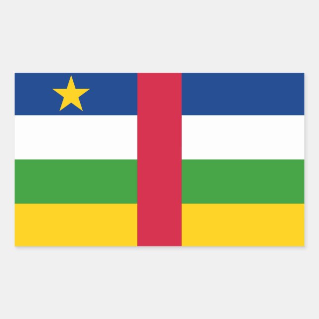 Central African Republic Flag Rectangular Sticker (Front)