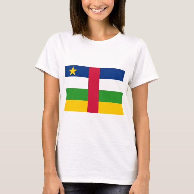 Central African Republic Flag T-Shirt (Front)