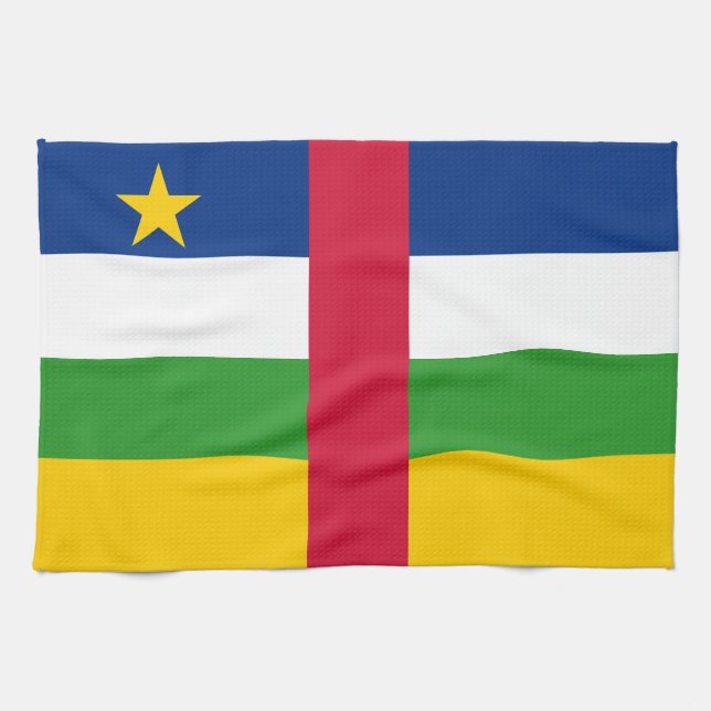 Central African Republic Flag Tea Towel (Horizontal)