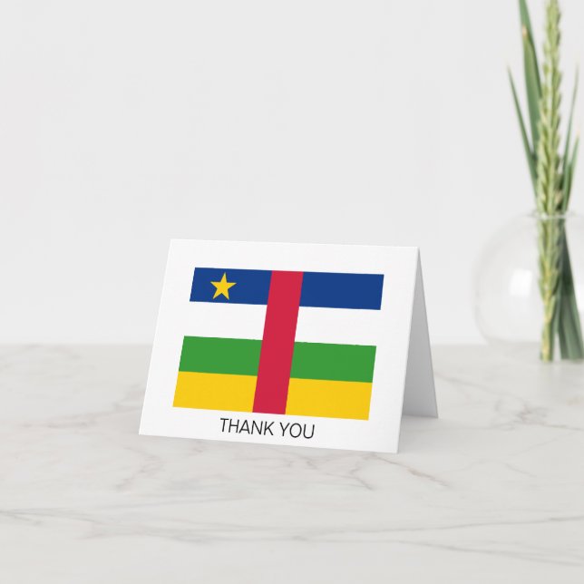 Central African Republic Flag Thank You Card (Front)