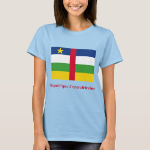 Central African Republic Flag with Name in French T-Shirt