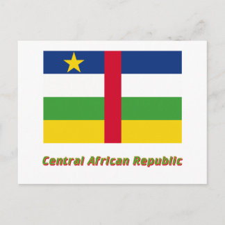 Central African Republic Flag with Name Postcard
