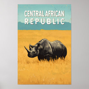 Central African Republic Illustration Travel Art Poster