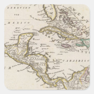 Central America 6 Square Sticker