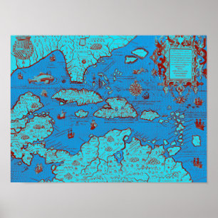 Central America ('America Occidentalis') Poster