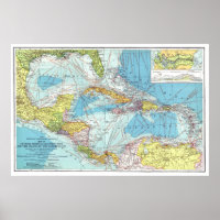 " Central America/Caribbean: 1913 Detailed map ...