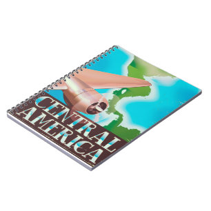 Central America vintage flight poster Notebook
