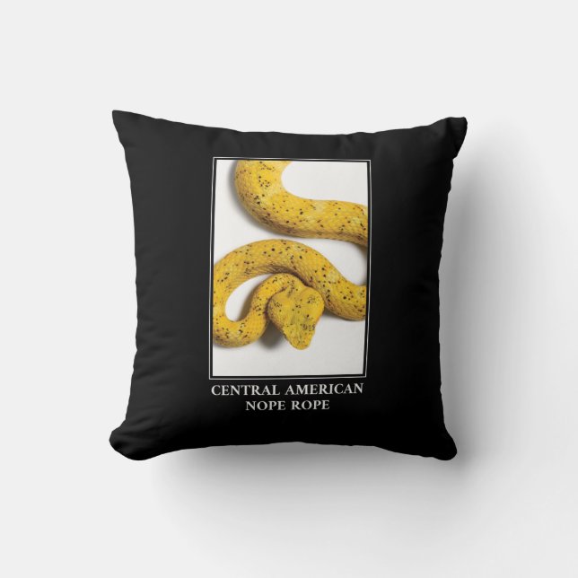 Central American Nope Rope - Viper Snake Danger Cushion (Front)