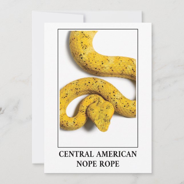 Central American Nope Rope - Viper Snake Danger Invitation (Front)