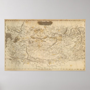 Central Asia Map by Arrowsmith Poster