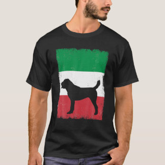 Central Asian Shepherd Dog Dog Italy Flag Italian T-Shirt
