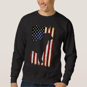 Central Asian Shepherd Dog Silhouette American Fla Sweatshirt