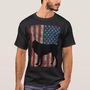 Central Asian Shepherd Dog Vintage American Flag 4 T-Shirt