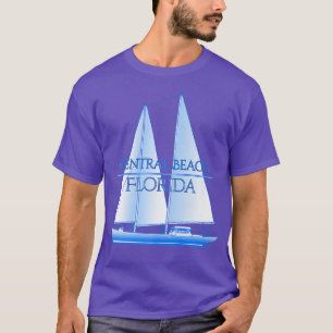 Central Beach Florida Coastal Nautical Sailing Sai T-Shirt